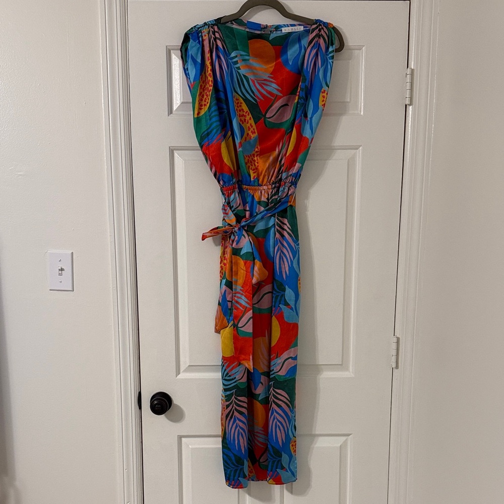 Karlie Vibrant Abstract Maxi Dress